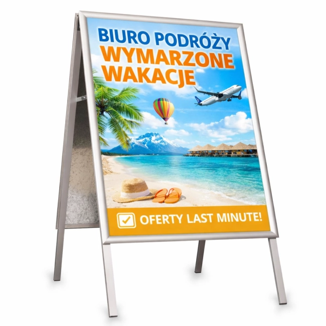 Potykacz reklamowy Aurora B1 – dwustronny stojak reklamowy OWZ